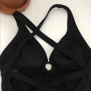 Glamorous keyhole one piece in Black